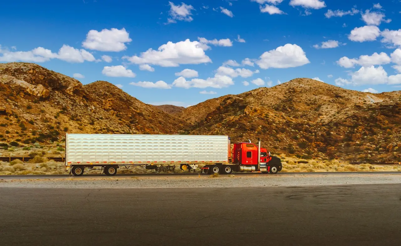Freight road and logistics route visual
